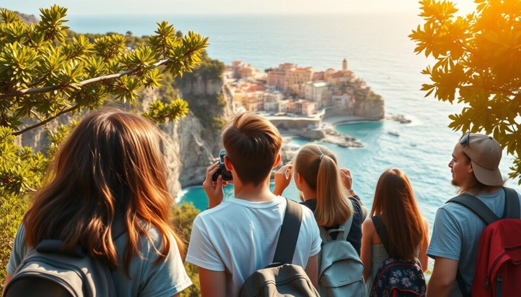 Adolescentes explorando um destino novo com a família — aventura, paisagens de tirar o fôlego e boas memórias na bagagem