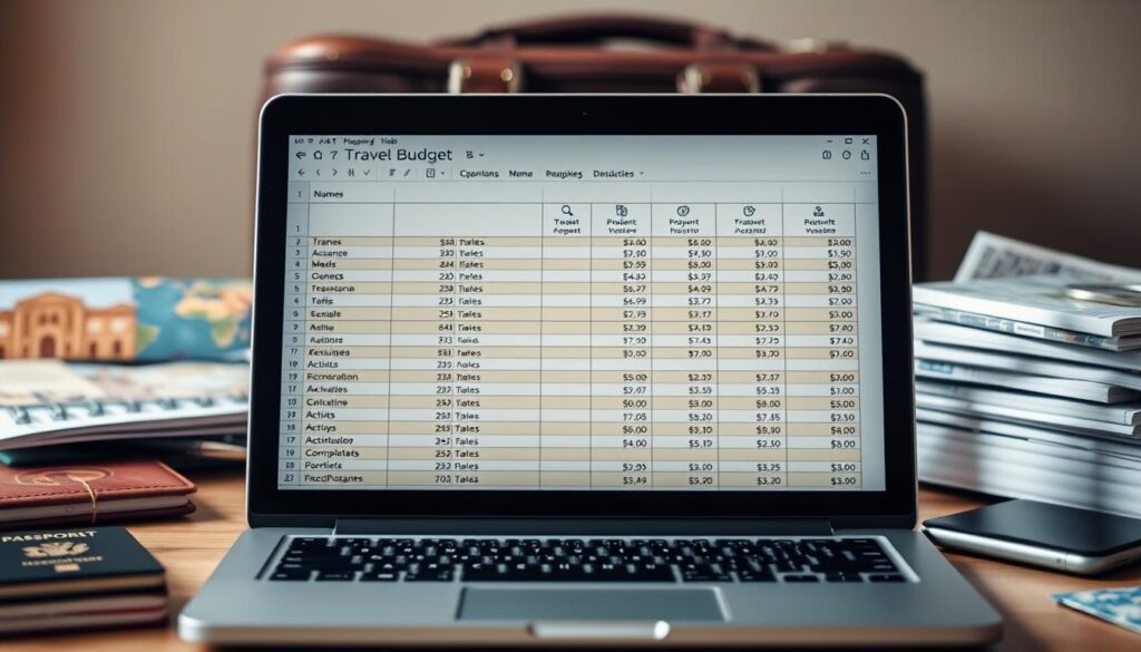 orçamento de viagem